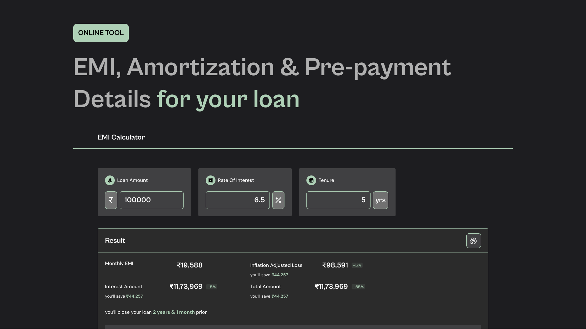 EMI Calculator banner