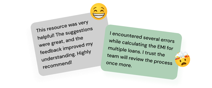 User comments and feedback